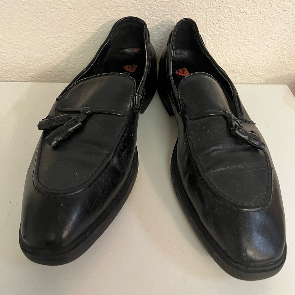 Deer Stags Black Men's Slip-On Loafers